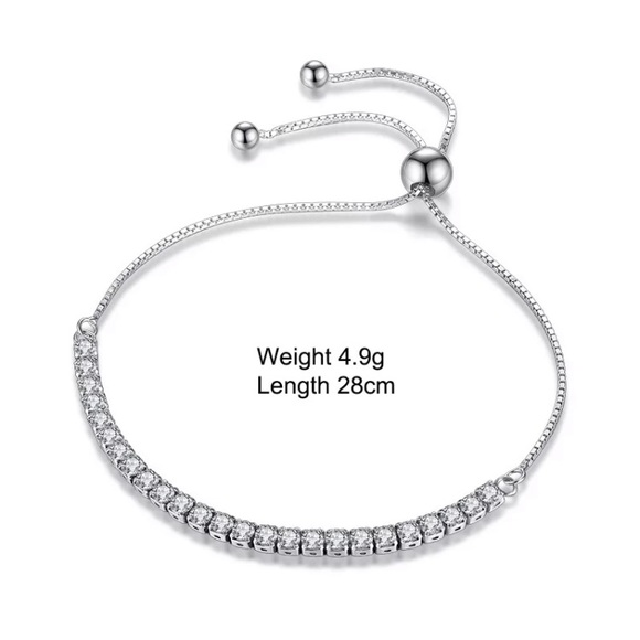 💫 Sterling Silver Diamond 💎 Tennis Bracelet - Picture 4 of 4
